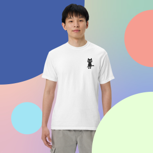 froufrou black embroidery unisex garment dyed heavyweight t shirt